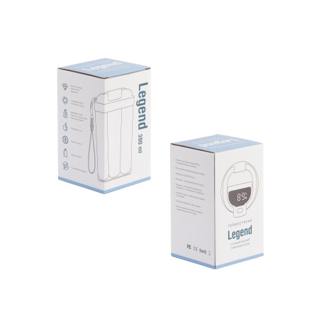 Термостакан "Legend" 390 мл с индикацией температуры, покрытие пудра