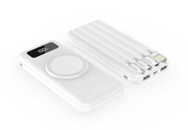 Внешний аккумулятор Authority с беспроводной зарядкой (5W), 10000 mAh, белый