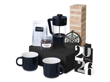 Подарочный набор Re:Together с френчпрессом, кружками и дженгой