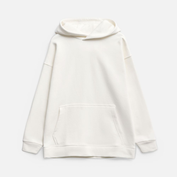 Худи оверсайз унисекс Snuggie, молочно-белое, размер XS/S