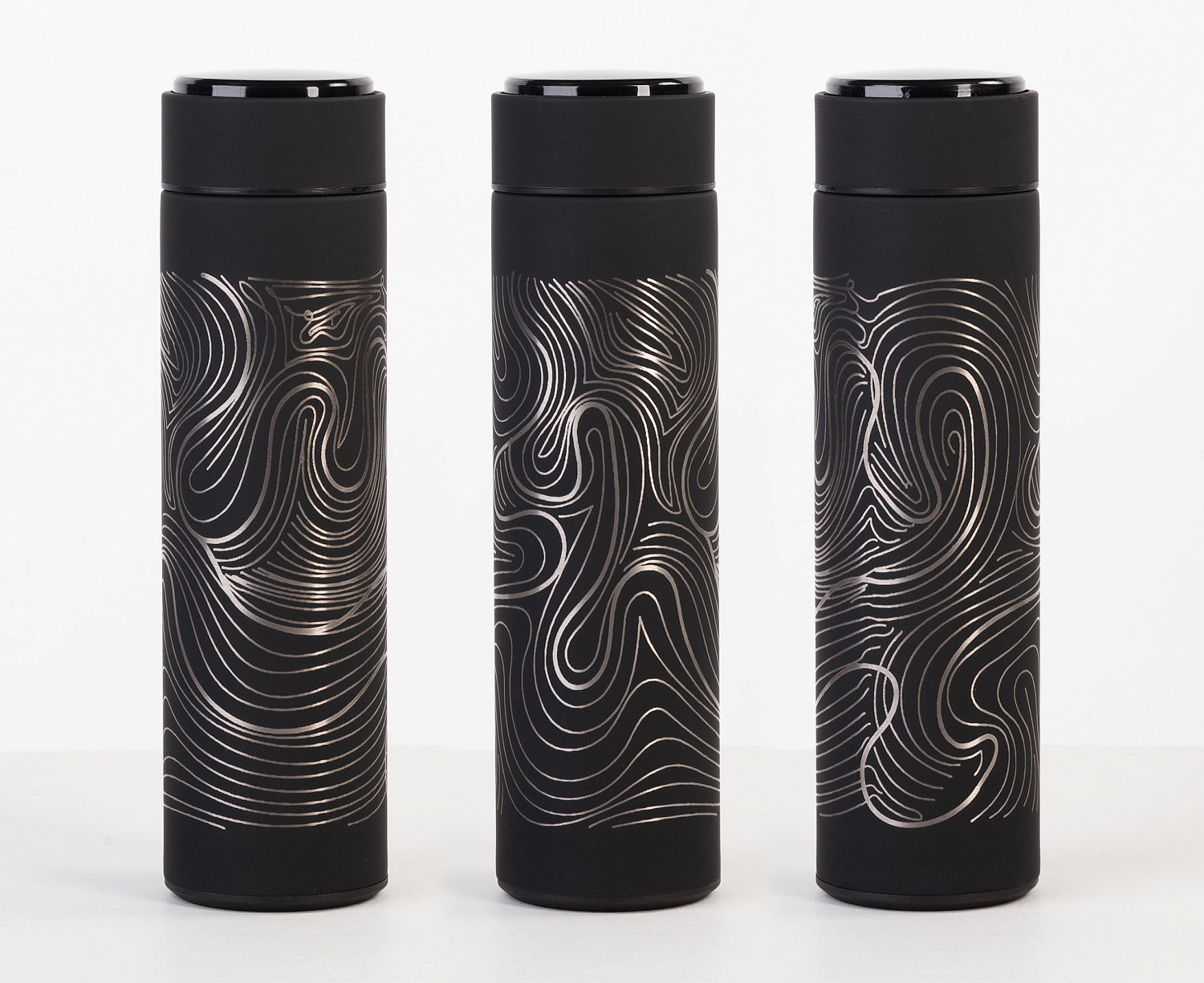 Термос "Бостон next" 500 мл с нанесением "Абстракция #1", soft touch