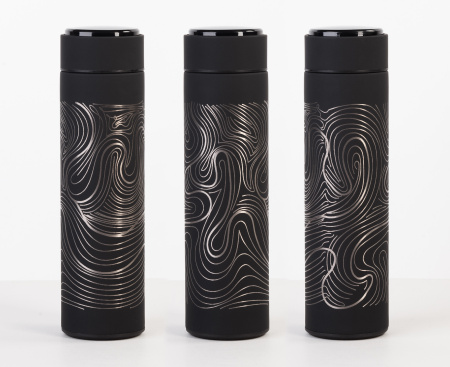 Термос "Бостон next" 500 мл с нанесением "Абстракция #1", soft touch