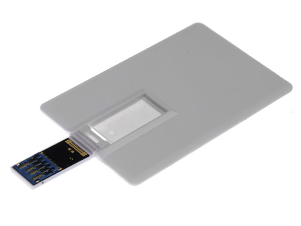 USB 3.0- флешка на 256 Гб в виде визитки, с раскладным чипом
