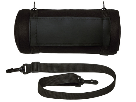 Плед Нежность с плечевым ремнем, черный