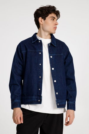 Куртка джинсовая O1, темно-синяя, размер 3XL/4XL