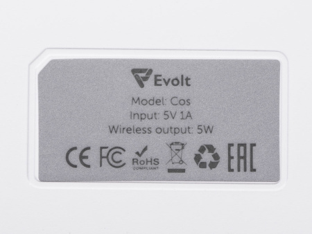 Беспроводное зарядное устройство Cos, 5 Вт, белый Беспроводное зарядное устройство Cos, 5 Вт, белый
