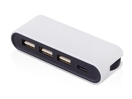 USB-хаб Hubix с коннектором 2-в-1 USB-C и USB-A, 2.0, белый USB-хаб Hubix с коннектором 2-в-1 USB-C и USB-A, 2.0, белый