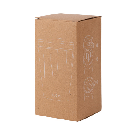 Термостакан "Calypso" 500 мл, покрытие soft touch, черный #