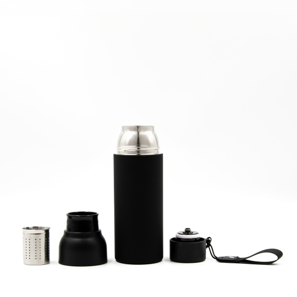 Термобутылка Button Black (черный)