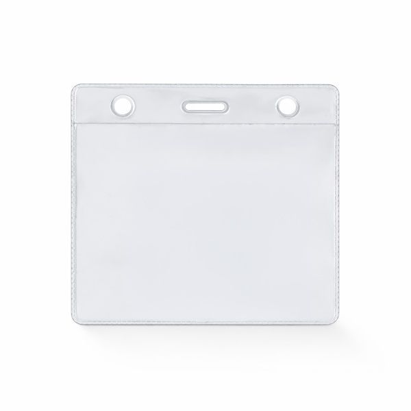 Карман для бейджа Track, горизонтальный, 10,5х9,4см (прозрачный)