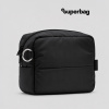 Несессер Superbag Bubble, стёганый, на молнии, с креплением на кольцо-карабин (черный)