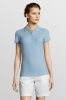 Рубашка поло женская People 210 голубая, размер XXL