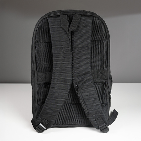 Расширяющийся  рюкзак "Slim" из водостойкого материала, чёрный, 45х30х6 см, ткань верха: 100% полиэстер 1680 D