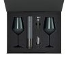 Подарочный набор 2 бокала для вина Emerald + набор для вина Sacramento в черной коробке