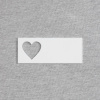 Лейбл из ПВХ с вырубкой «Сердце», белый
