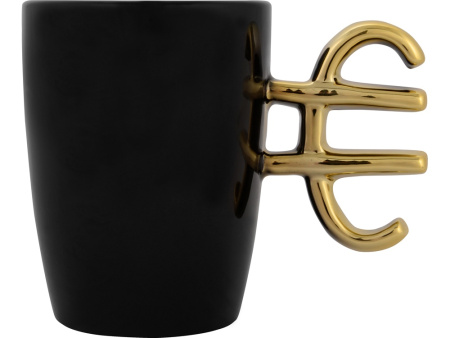 Кружка Евро, черный/золотистый (Р)