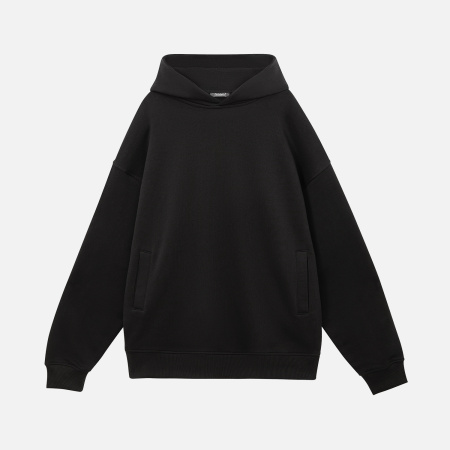 Худи оверсайз унисекс Фьюжн (Fusion), черный, размер 2XS