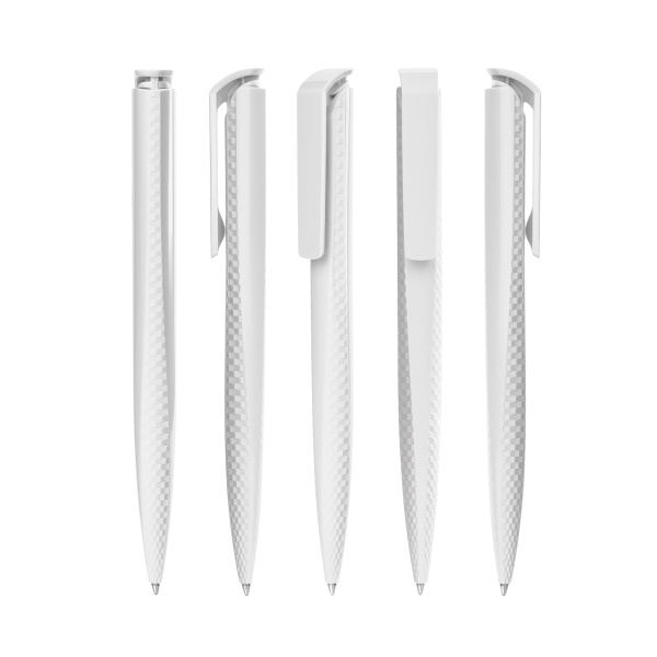 Ручка шариковая TRIAS CARBON, белый