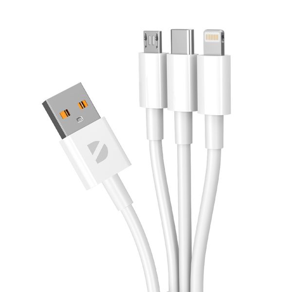 Дата-кабель 3 в 1: micro USB, USB-C, Ligthning, 1.2м