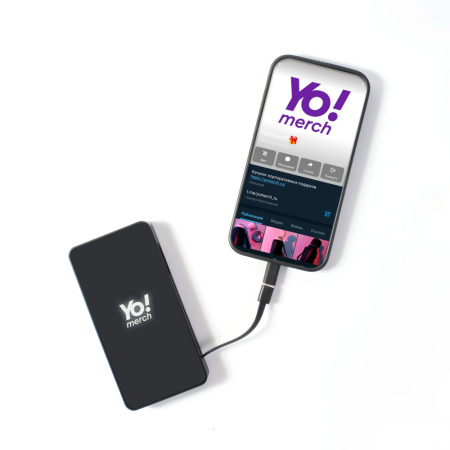 Аккумулятор с подсветкой "Scyler", 10000 Mah (черный)