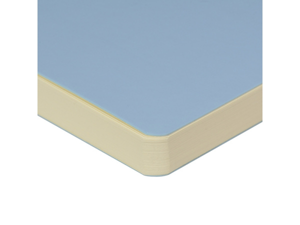 Скетчбук Sketch & Art в мягком переплете 145х145 мм, 100 л. бежевой бумаги 100 гр., голубой