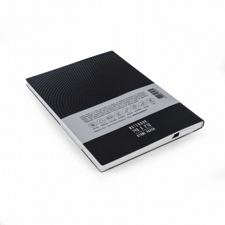 Блокнот линованный Pininfarina из каменной бумаги в мягкой обложке, А5, черный