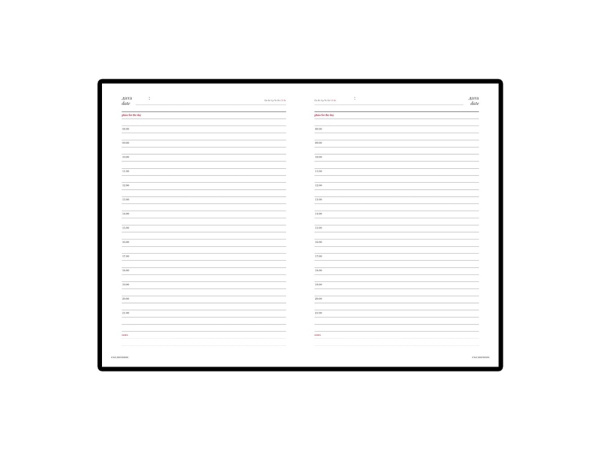 Ежедневник А5 недатированный Leader, бордовый