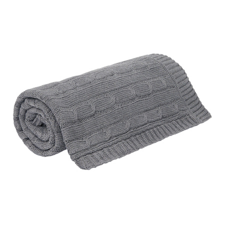 Плед Fado вязаный, серый (без подарочной коробки)