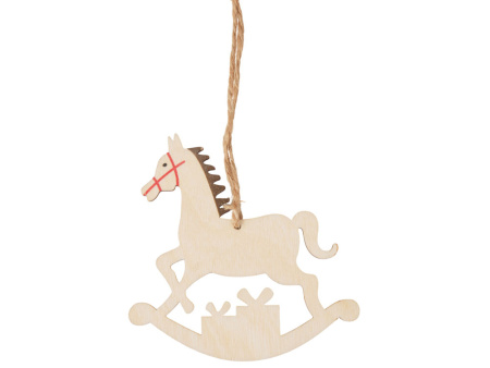 Елочная подвеска - лошадка (печать с 2 сторон)