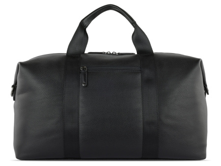 Сумка дорожная BUGATTI ЭЛЬЗА | ELSA, чёрная, воловья кожа/полиэстер, 47х22х24/30 см