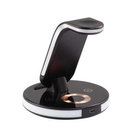 Беспроводная (15W) зарядная станция "Tron" с прозрачным корпусом и подсветкой Беспроводная (15W) зарядная станция "Tron" с прозрачным корпусом и подсветкой