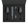 Подарочный набор 2 бокала для вина Блэк Эдишн (Black Edition) + набор для вина Сакраменто (Sacramento) в черной коробке