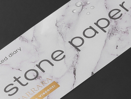 Ежедневник с каменной бумагой недатированный А5 Carrara, черный