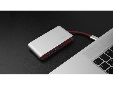 Хаб USB Rombica Type-C Hermes Red (Р) Хаб USB Rombica Type-C Hermes Red (Р)