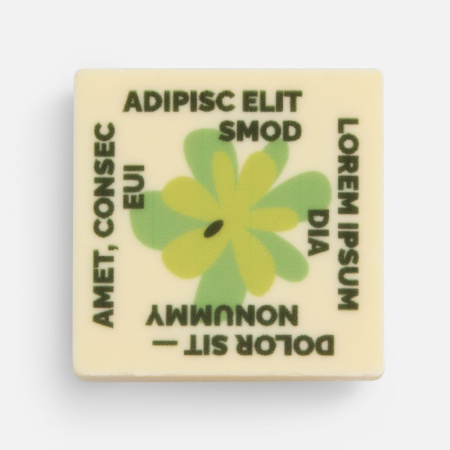 Печенье Dream White в белом шоколаде, квадрат