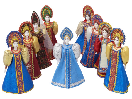 Подарочный набор: кукла фарфоровая, мёд с миксом из орехов