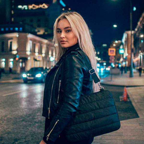 Конференц-сумка "MIX", чёрный, 38 х 30 х 1,5 см, 100% нейлон