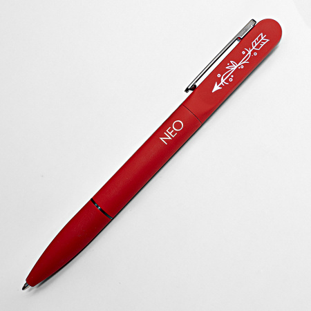 Ручка шариковая NEO с подсветкой после гравировки, soft touch