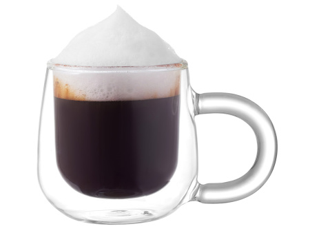 Кружка с двойными стенками с широкой ручкой Fog, прозрачный