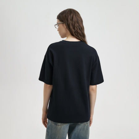 Футболка унисекс премиум AURA, 100% хлопок 200гр. черный, размер 3XL/4XL