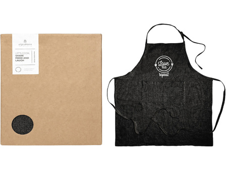 Originalhome фартук из переработанных материалов - сплошной черный