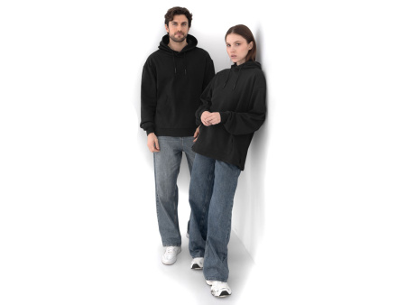 Худи оверсайз Alpha.01 унисекс, черный