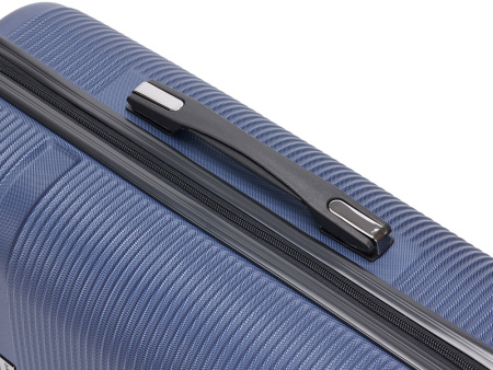 Чемодан TORBER ОНЕГА, синий, ABS-пластик, 59,5 х 39,5 х 24 см, 46 л