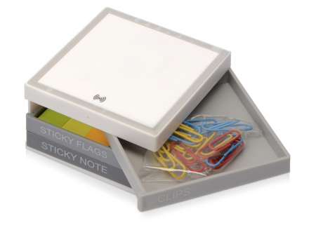 Настольный органайзер с функцией беспроводной зарядки, белый Настольный органайзер с функцией беспроводной зарядки, белый