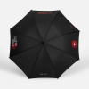 Зонт-трость Hidecolor с цветными спицами, черный с красным