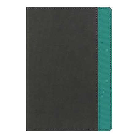 Ежедневник Flexy Viva Latte Daphne Color A5, серый/бирюзовый, недатированный, в гибкой обложке