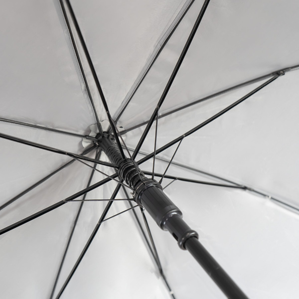 Зонт-трость "Reflect", полуавтомат, светоотражающий серый
