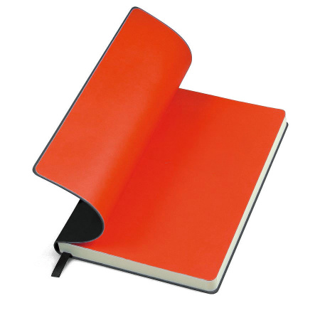 Ежедневник недатированный "FunkyPlan", 130*210 мм, черный, красный форзац, в линейку