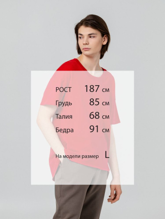 Футболка унисекс Kosmos 1.0, красная, размер S