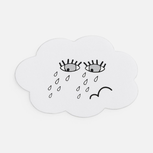 Наклейка тканевая Lunga Calum, L, белая